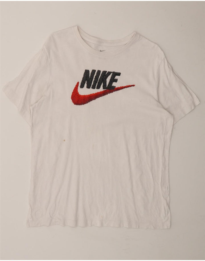 NIKE Mens Graphic T-Shirt Top Large White Vintage Nike and Second-Hand Nike from Messina Hembry 