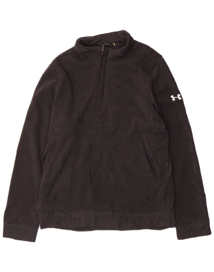 Pulover pentru bărbați Under Armour, cu fermoar și gât, XL, poliester gri