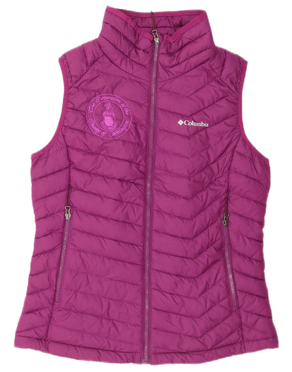 Columbia Womens Omni-Heat Padded Gilet UK 14 Large Purple Polyester