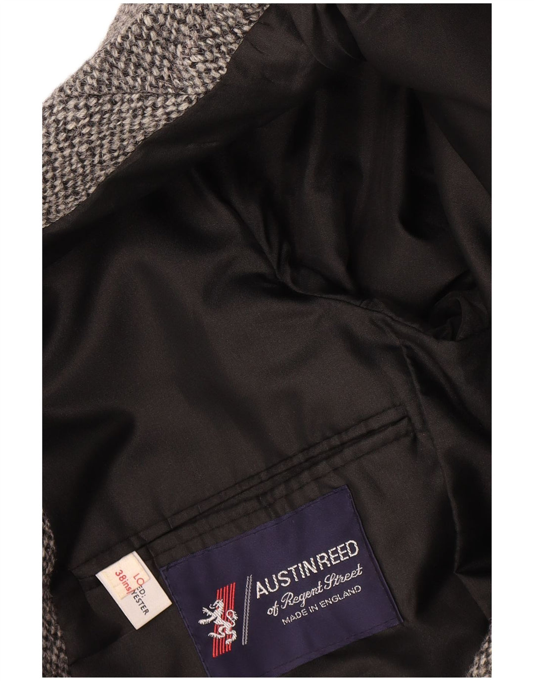 Jachetă pentru bărbați Harris Tweed cu 2 nasturi, UK 40, lână mare, gri