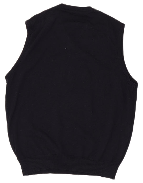 Marz Mens Vest Tank Top IT 50 Medium Bleumarin Lână Nouă