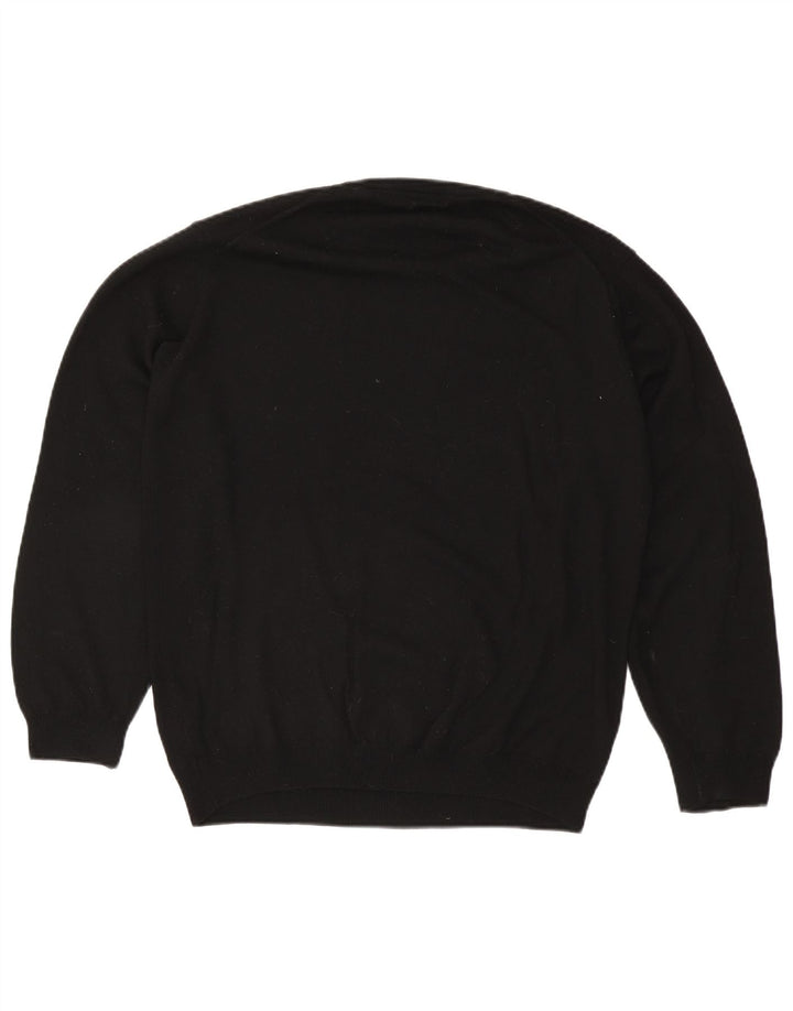 Pulover pentru bărbați Marks & Spencer cu gât crew pulover mare lână neagră