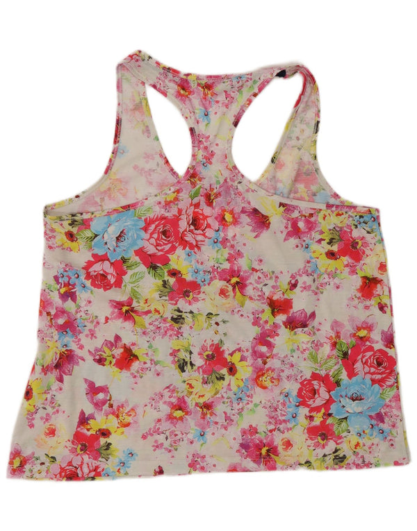 Top cu vestă grafică pentru femei Superdry UK 16 Poliester floral multicolor mare