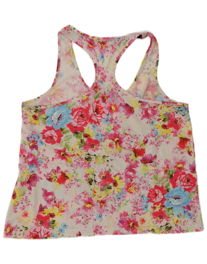 Top cu vestă grafică pentru femei Superdry UK 16 Poliester floral multicolor mare