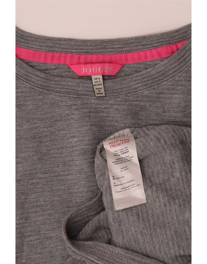 Joules Top supradimensionat pentru femei cu mânecă lungă UK 6 XS bumbac gri
