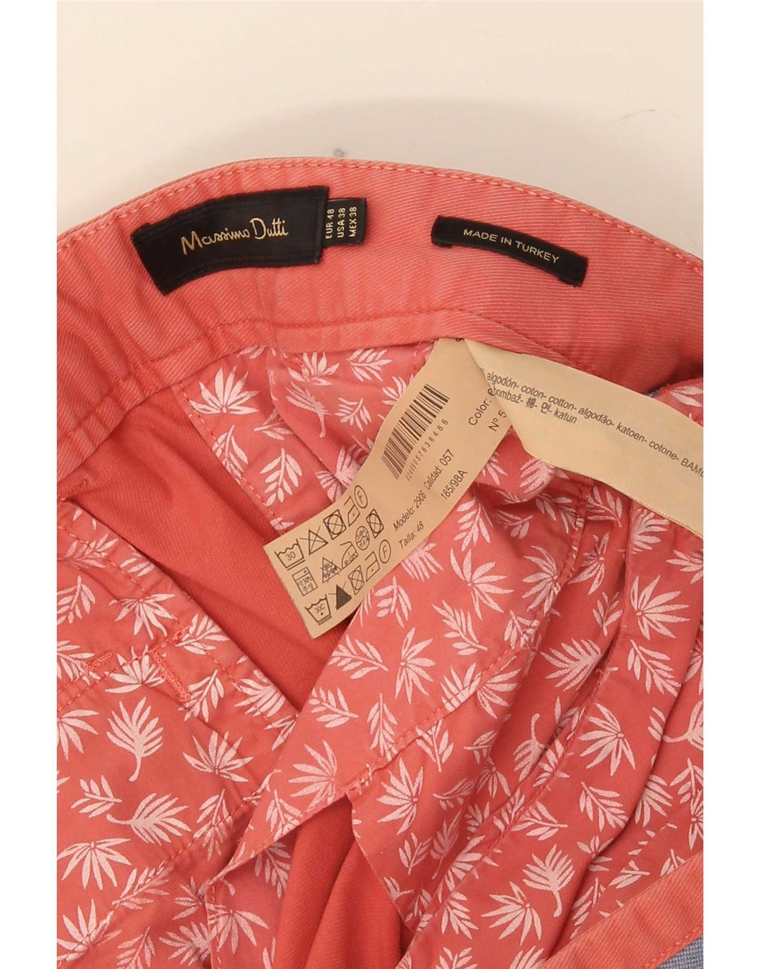 Pantaloni scurți chino Massimo Dutti pentru bărbați IT 48 Medium W38 Bumbac roșu