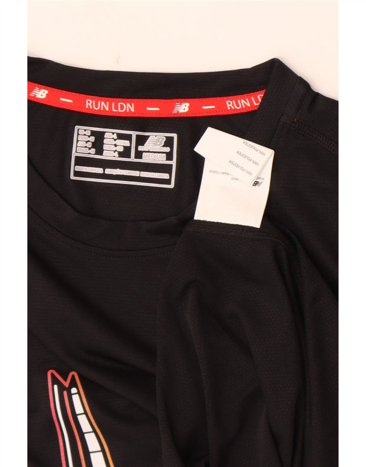 Tricou grafic pentru bărbați New Balance Top Mediu Negru Poliester