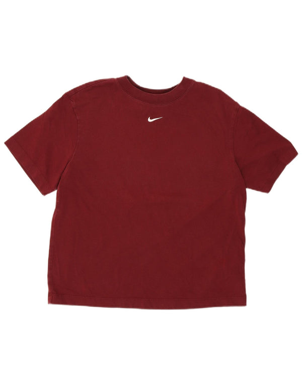 Top tricou pentru femei NIKE UK 6 XS burgundy bumbac