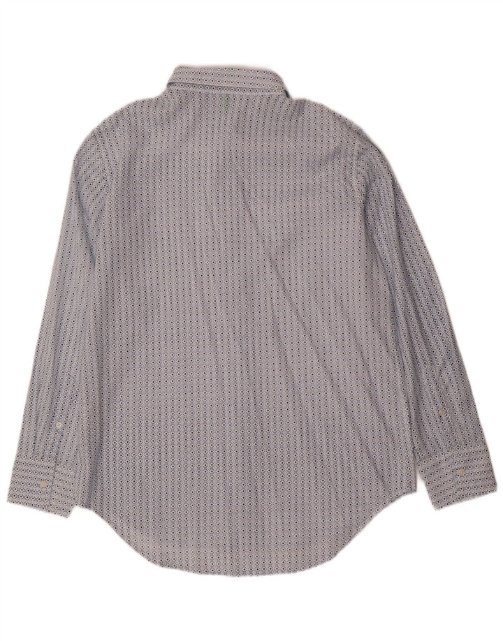 Cămașă Benetton pentru femei Mic albastru geometric din bumbac