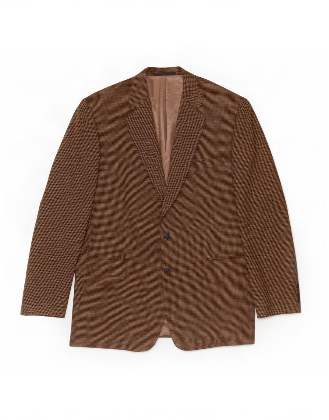 Jachetă Burberry pentru bărbați cu 2 nasturi, UK 44, lână mare maro cu picior de gală