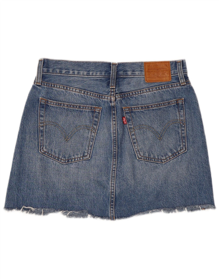 Fusta Mini denim Levi's W27 Small Blue Bumbac