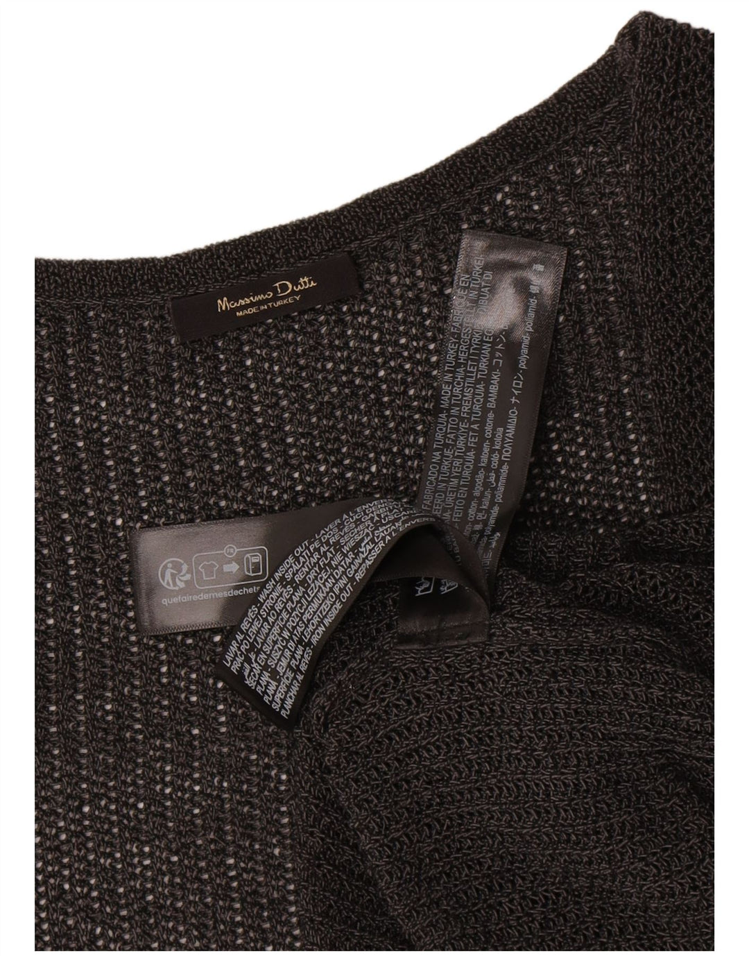 Pulover cardigan fără mâneci pentru femei Massimo Dutti UK 14 gri mediu