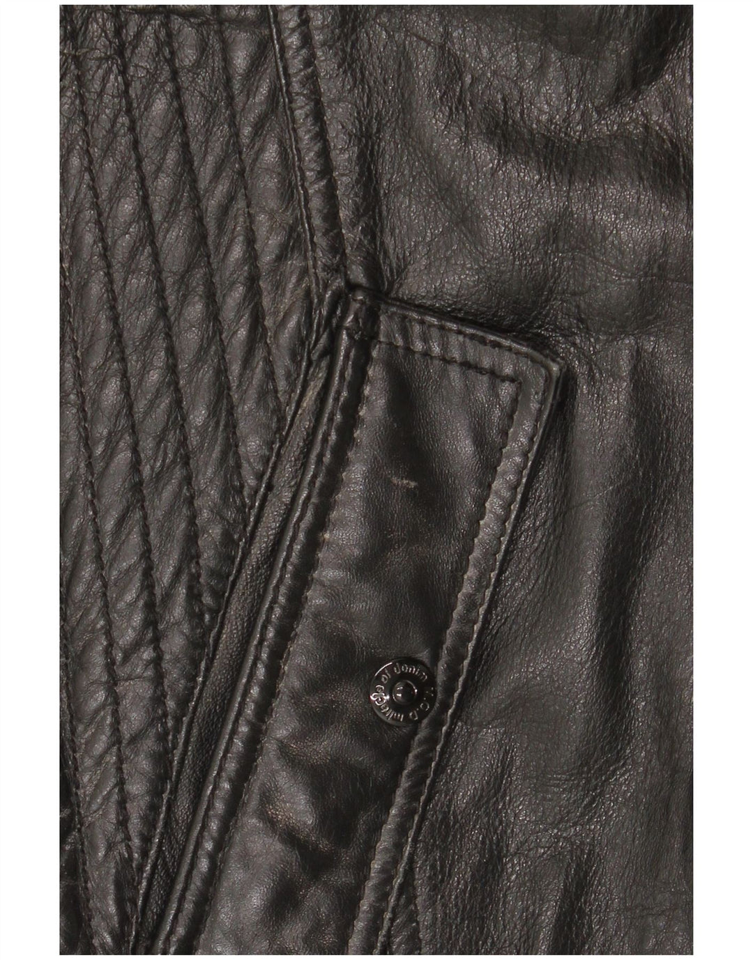Jachetă de piele vintage pentru bărbați UK 42 XL din piele neagră