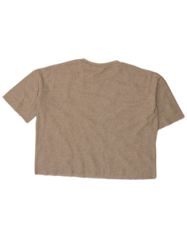 Bluză supradimensionată pentru femei Trafaluc Zara UK 14 Medium Bej cu pete