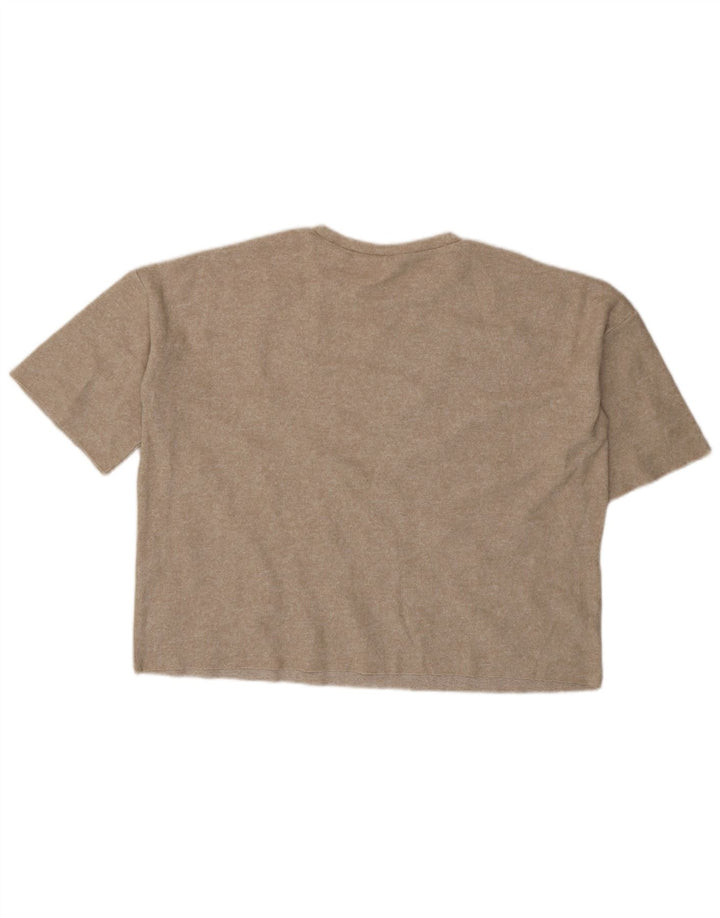 Bluză supradimensionată pentru femei Trafaluc Zara UK 14 Medium Bej cu pete