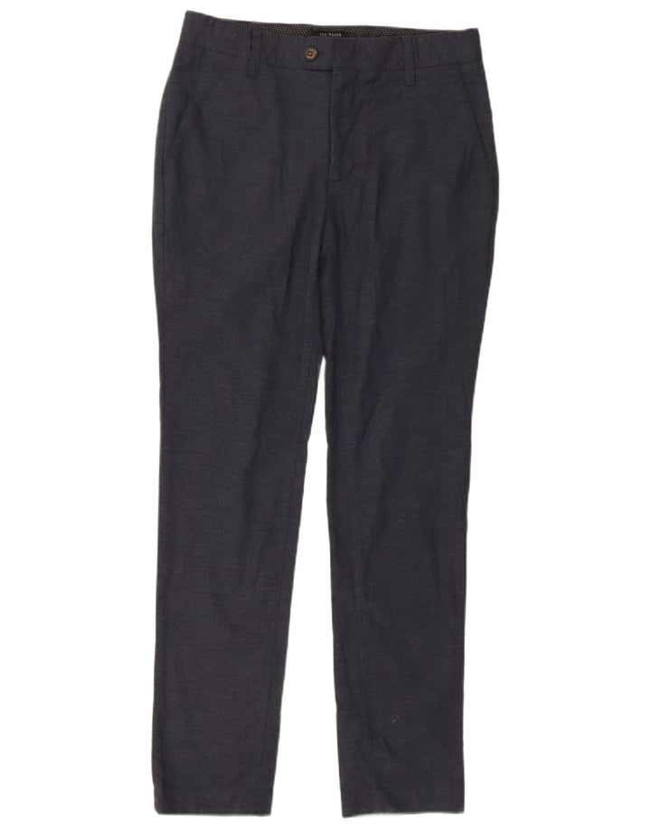 Pantaloni de costum slim pentru bărbați Ted Baker L30 L30 bleumarin