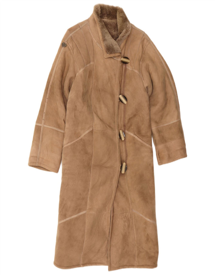 Palton vintage pentru femei din shearling EU 42 mare maro
