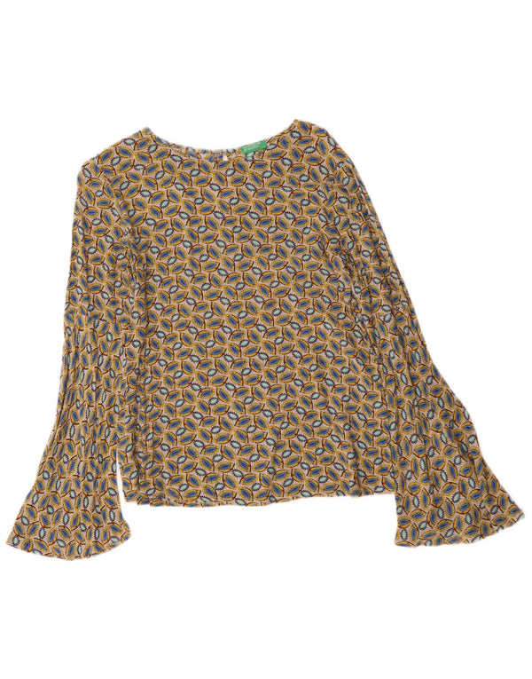 Bluză Benetton pentru femei, cu model abstract, cu tăiere lejeră, UK 6 XS, multicoloră
