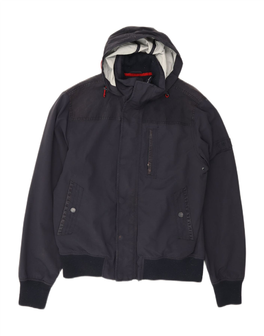 Jachetă bomber cu glugă pentru bărbați Fat Face UK 36 Poliester bleumarin mic