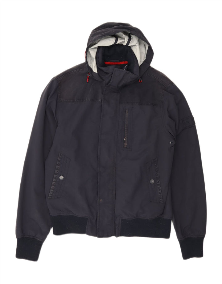 Jachetă bomber cu glugă pentru bărbați Fat Face UK 36 Poliester bleumarin mic