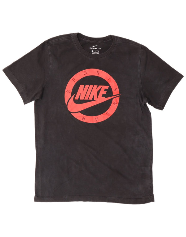 Tricou grafic pentru bărbați NIKE Top mediu negru bumbac