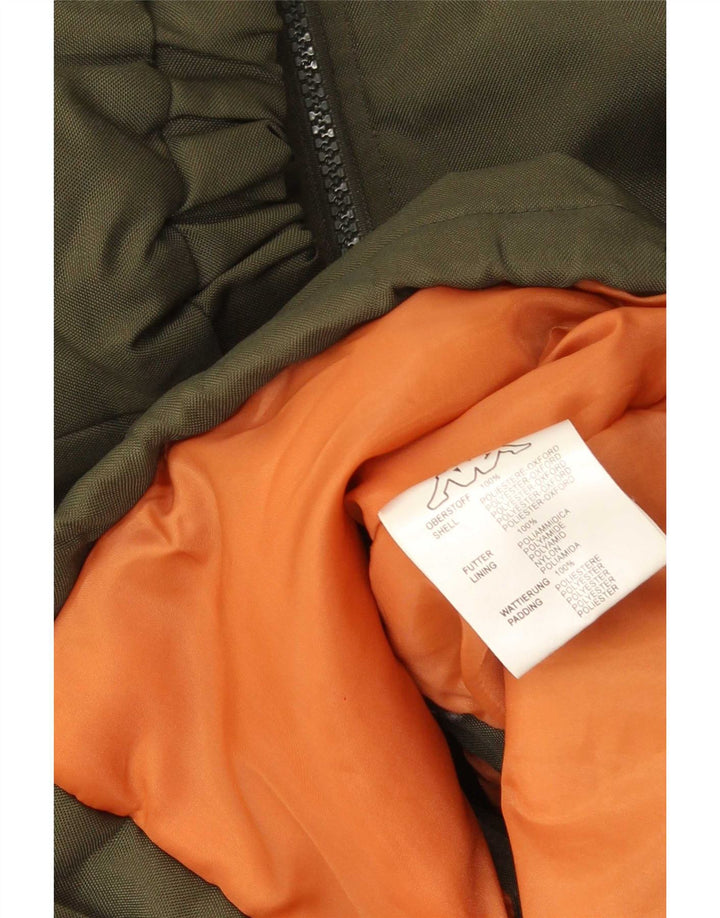 Jachetă căptușită pentru bărbați Kappa UK 38 Medium Kaki Poliester color bloc