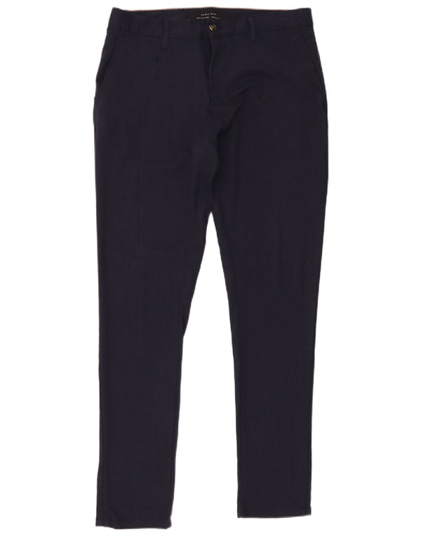Pantaloni chino subțiri pentru bărbați Zara EU 40 Mediu L31 L30 Bleumarin Poliester