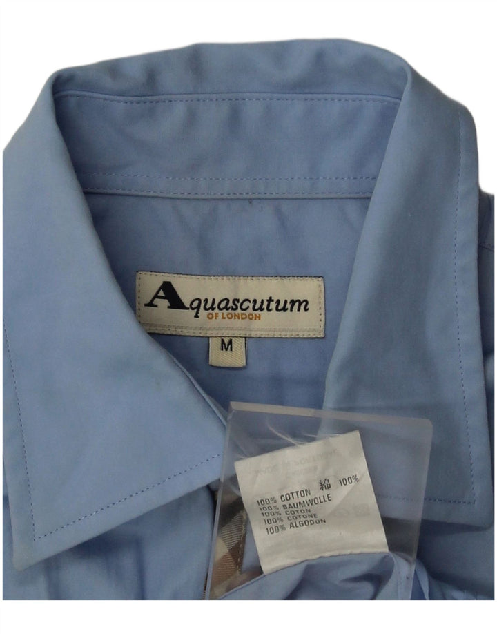 Cămașă cu mânecă scurtă pentru bărbați Aquascutum, bumbac albastru mediu