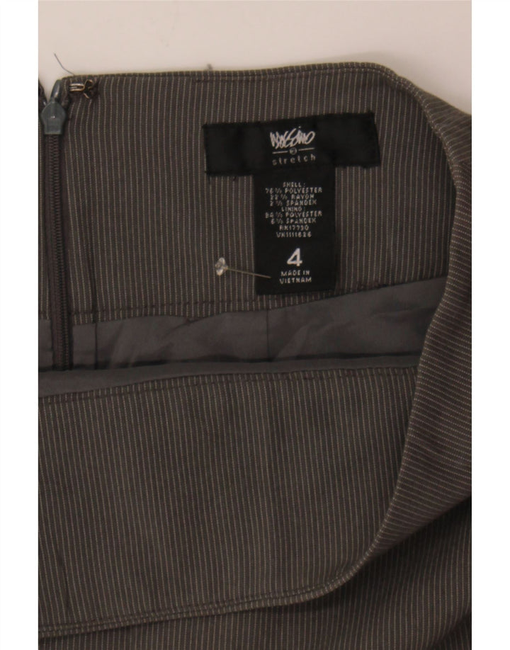 MOSSIMO Womens Pencil Skirt US 4 Small W27 Grey Pinstripe Polyester Vintage Mossimo and Second-Hand Mossimo from Messina Hembry 