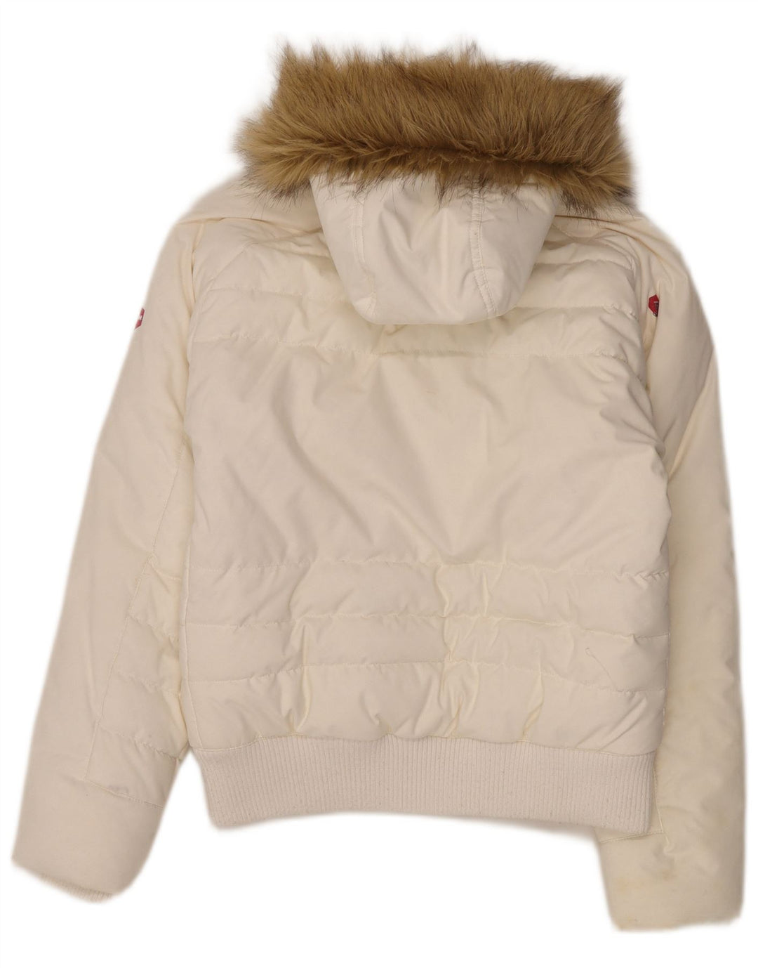 Jachetă căptușită cu glugă pentru femei Helly Hansen UK 12 Nylon alb mediu