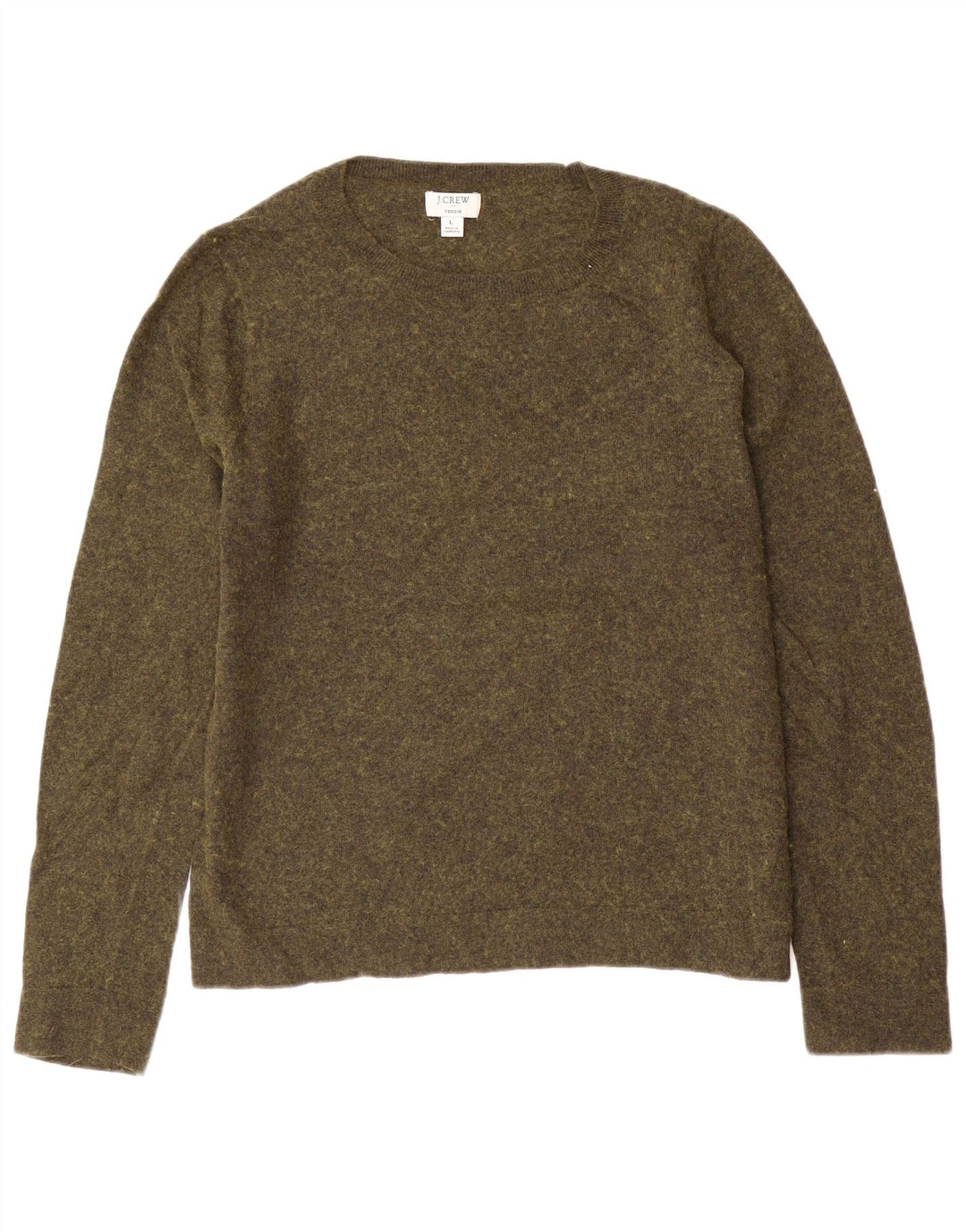 J. CREW Pulover pentru femei Teddie cu gât de barcă UK 16 mare, verde, pete