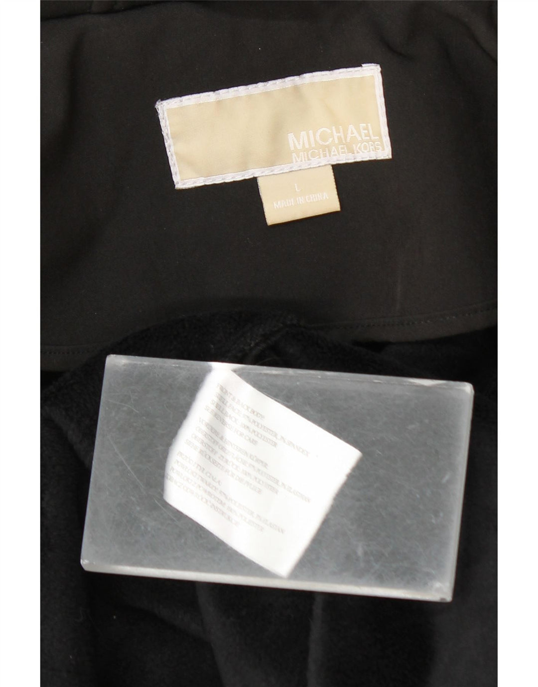 Jachetă parka cu glugă Michael Kors pentru femei UK 16 Poliester negru mare