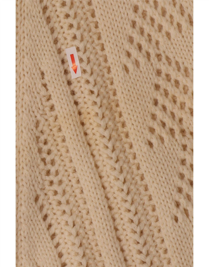 Jumper Poncho Sisley pentru damă, mărime unică, din lână albă