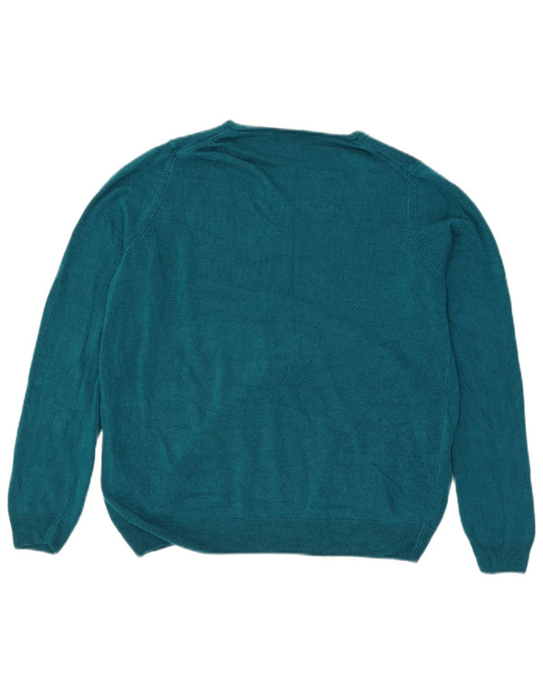 Pulover pentru femei Marks & Spencer, cu gât de barcă, UK 18 XL, albastru acrilic
