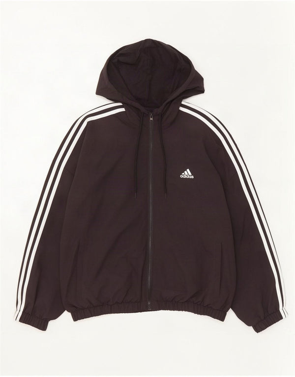 Jachetă de trening supradimensionată pentru femei Adidas UK 20/22 XL Nylon negru