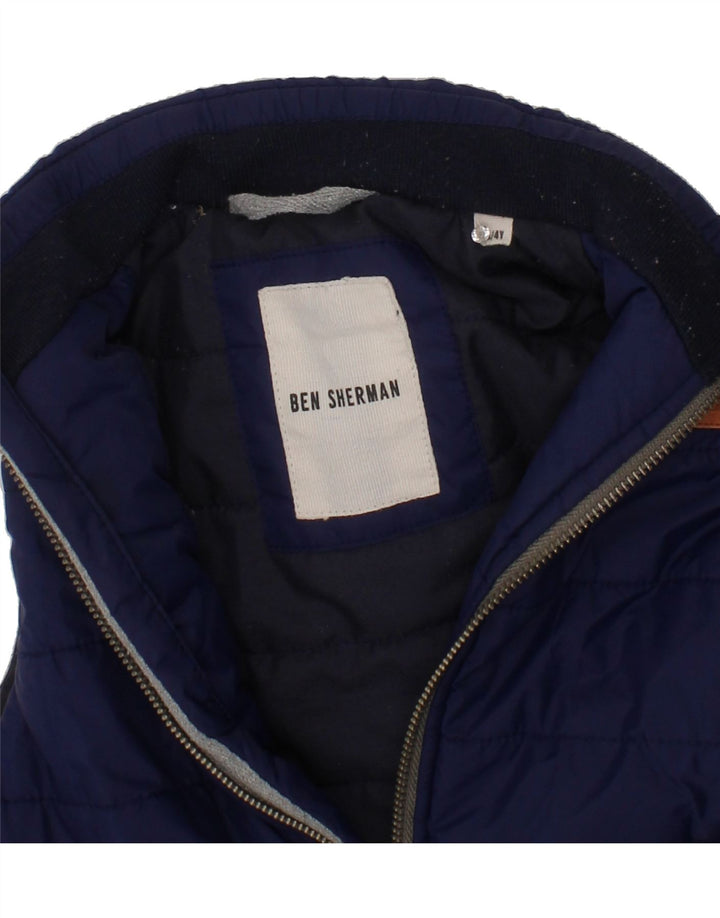 BEN SHERMAN Boys Padded Gilet 3-4 Years Navy Blue Nylon Vintage Ben Sherman and Second-Hand Ben Sherman from Messina Hembry 