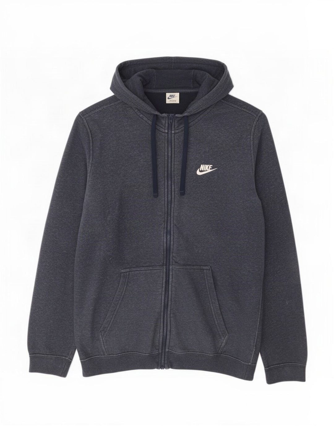 Pulover Nike pentru bărbați, cu fermoar, bumbac, albastru, mediu