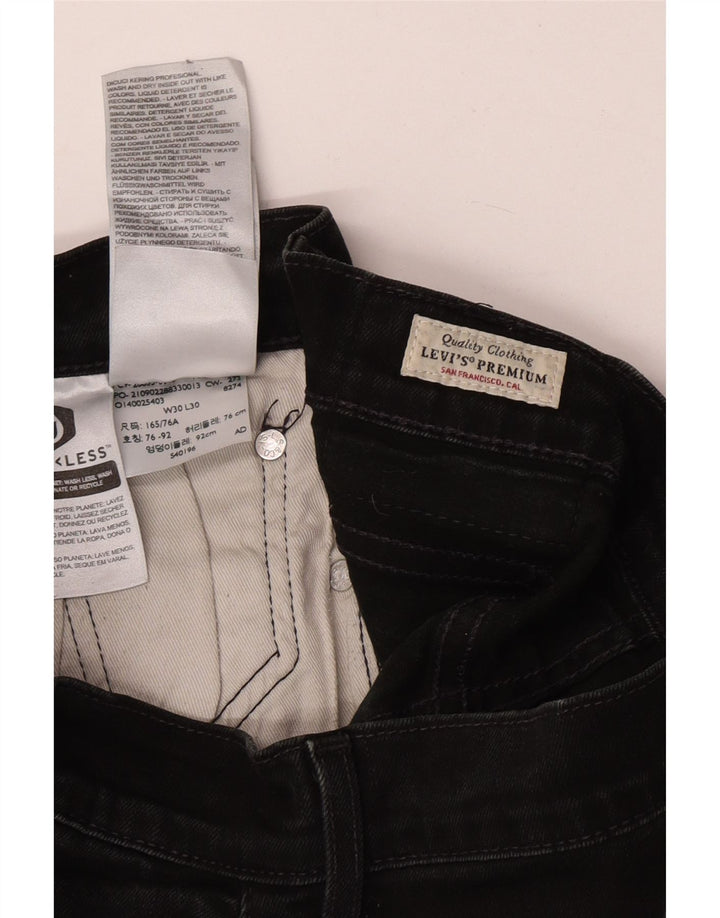 Blugi slim pentru bărbați Levi's W30 L30 bumbac negru