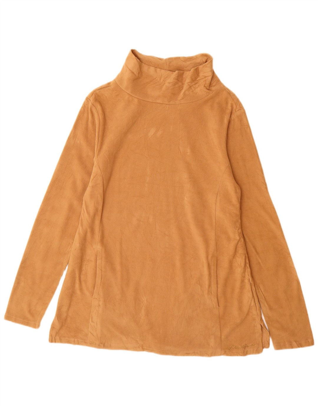 Pulover din lână cu paragate pentru femei Eddie Bauer UK 14 Poliester maro mediu