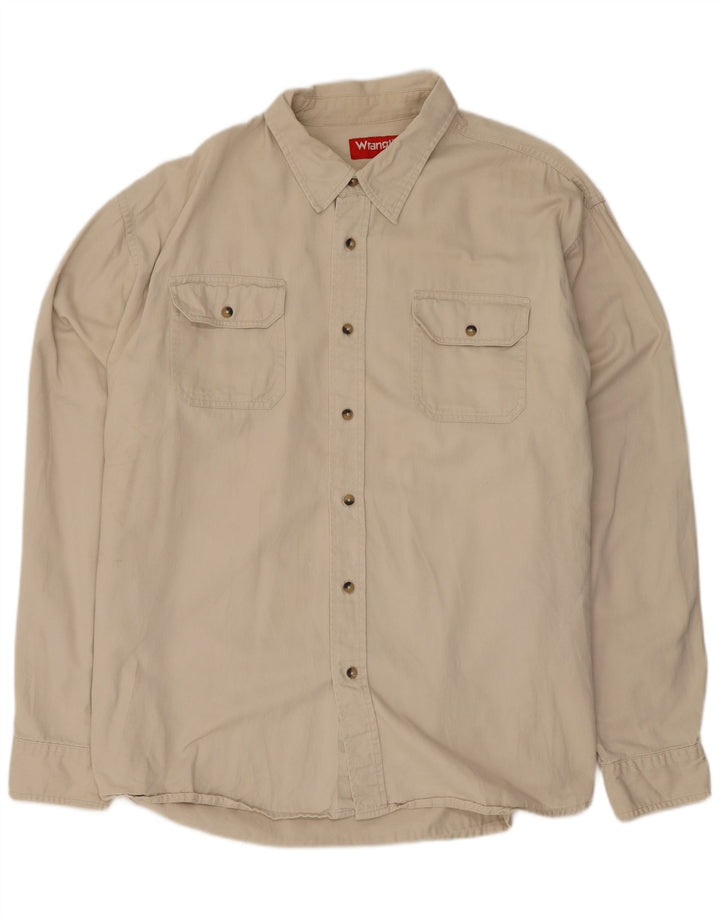 Cămașă pentru bărbați Wrangler 2XL, bumbac bej