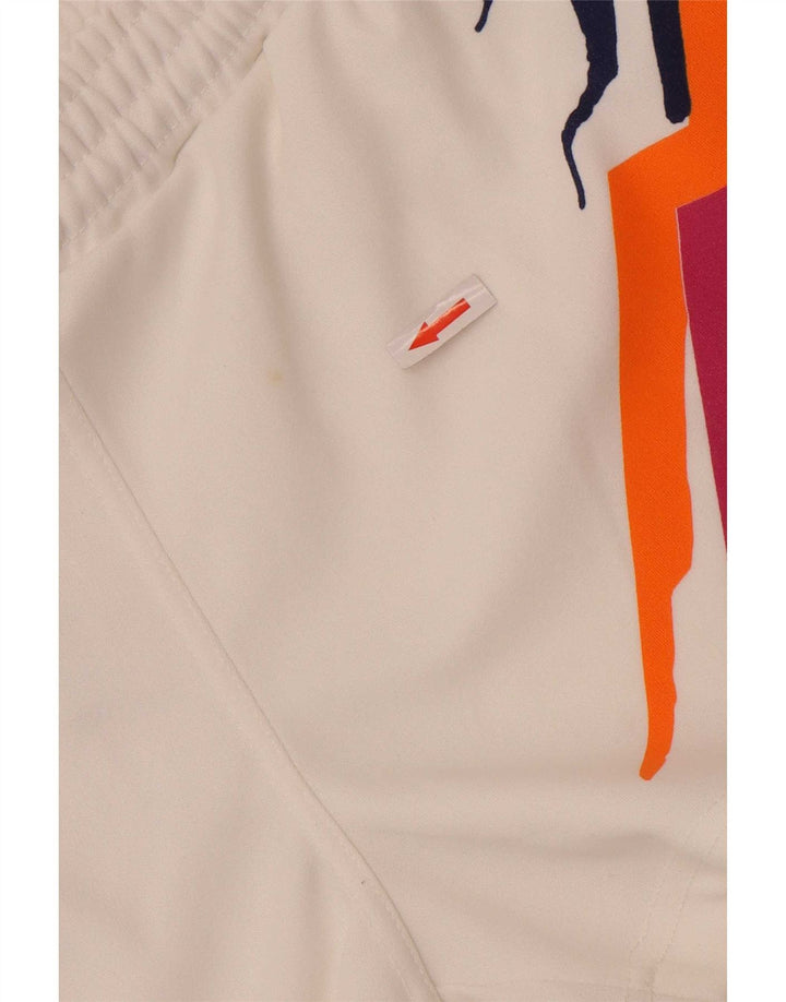 Pantaloni scurti sport pentru femei Lotto UK 12 Medium White Geometric