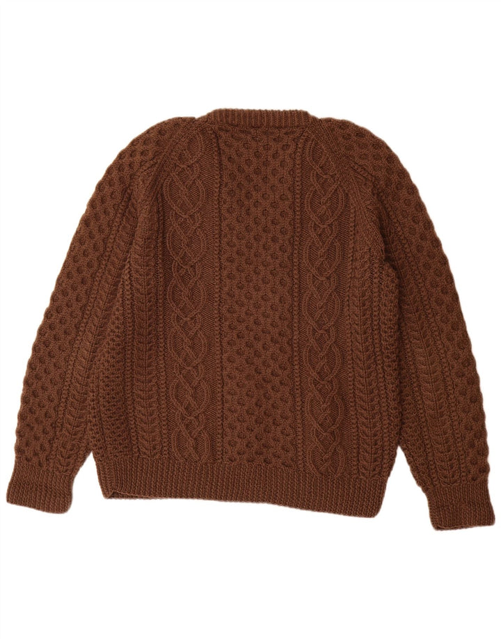 VINTAGE Pulover cu decolteu în V pentru femei UK 14 Maro mare