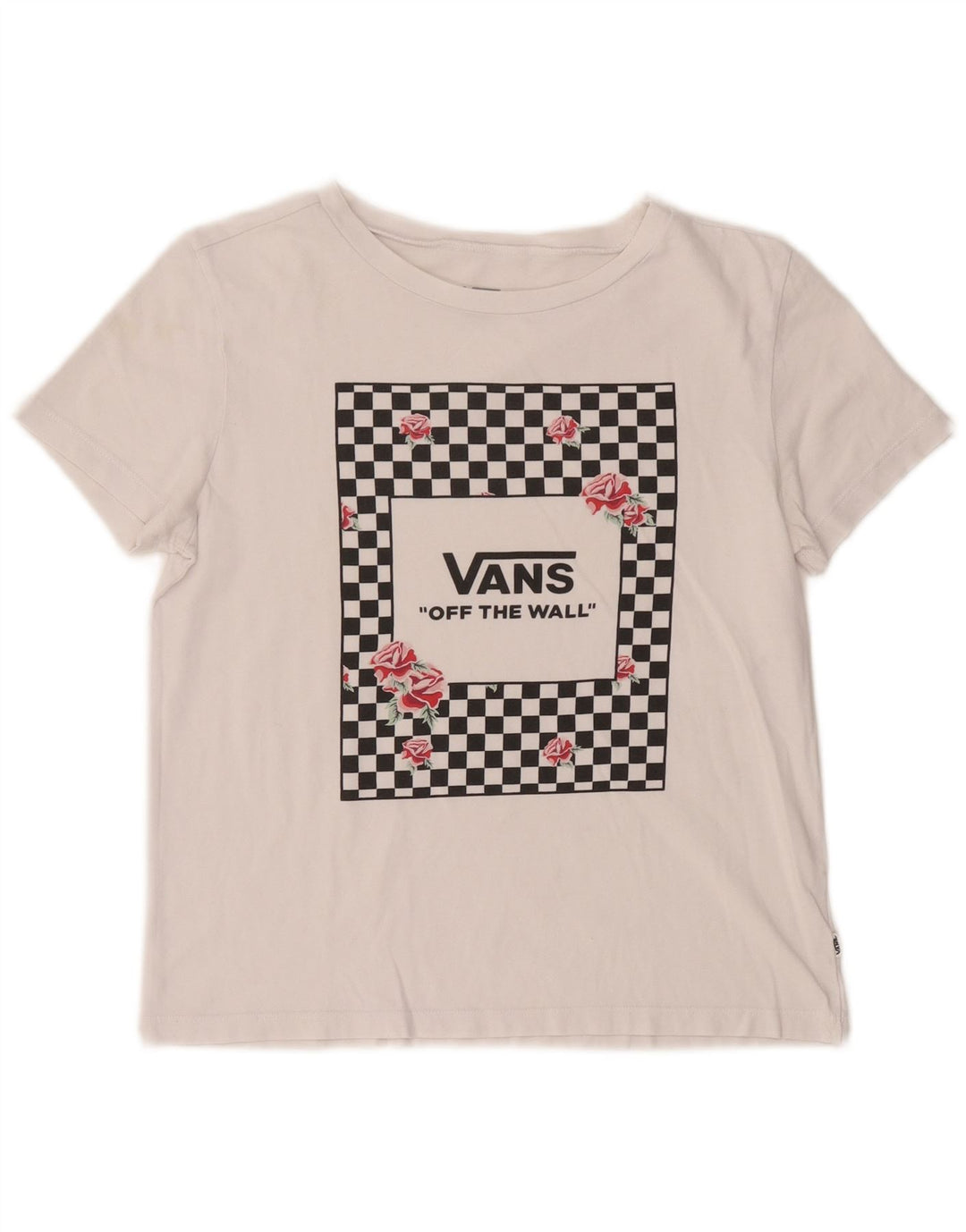 VANS Womens Graphic T-Shirt Top UK 10 Small White