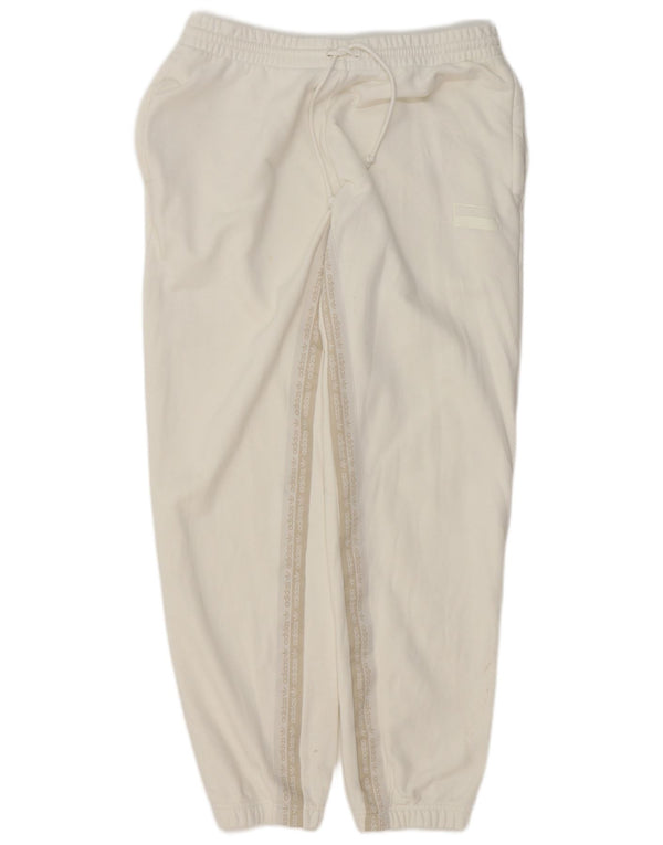 Pantaloni de trening Adidas pentru femei Pantaloni de jogging UK 14 Sport alb catifelat