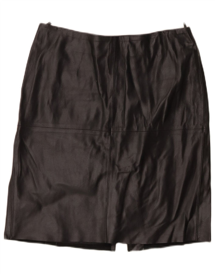 Fusta din piele Benetton pentru femei IT 44 Medium W30 Piele neagră