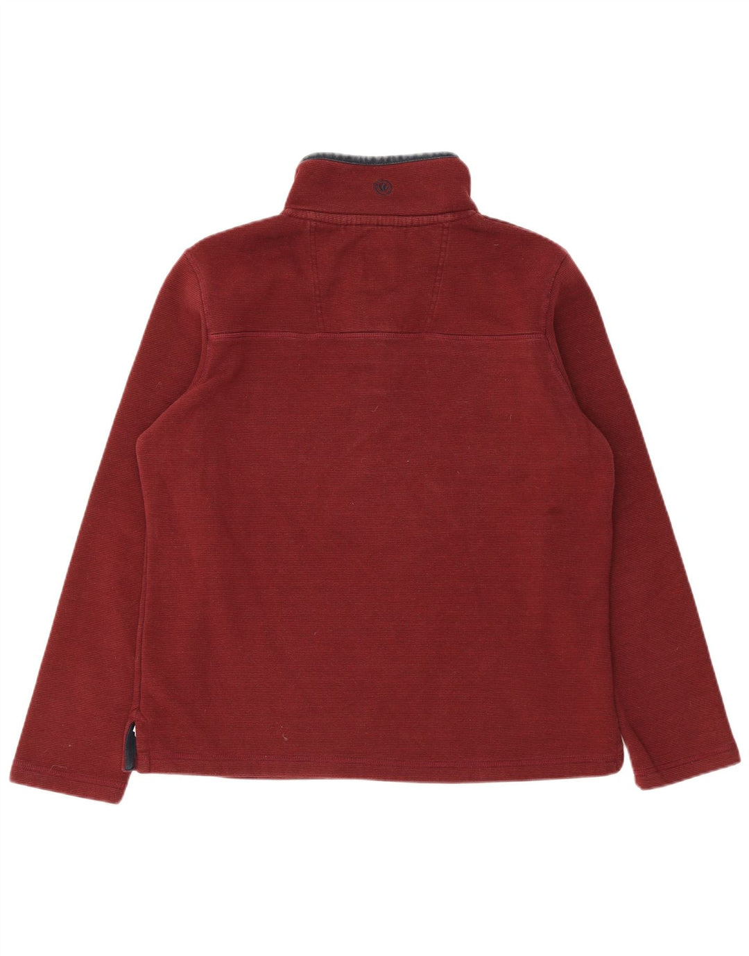 Fat Face Bărbați Buton Gâtul Hanorac Pulover Mare Bumbac Burgundy