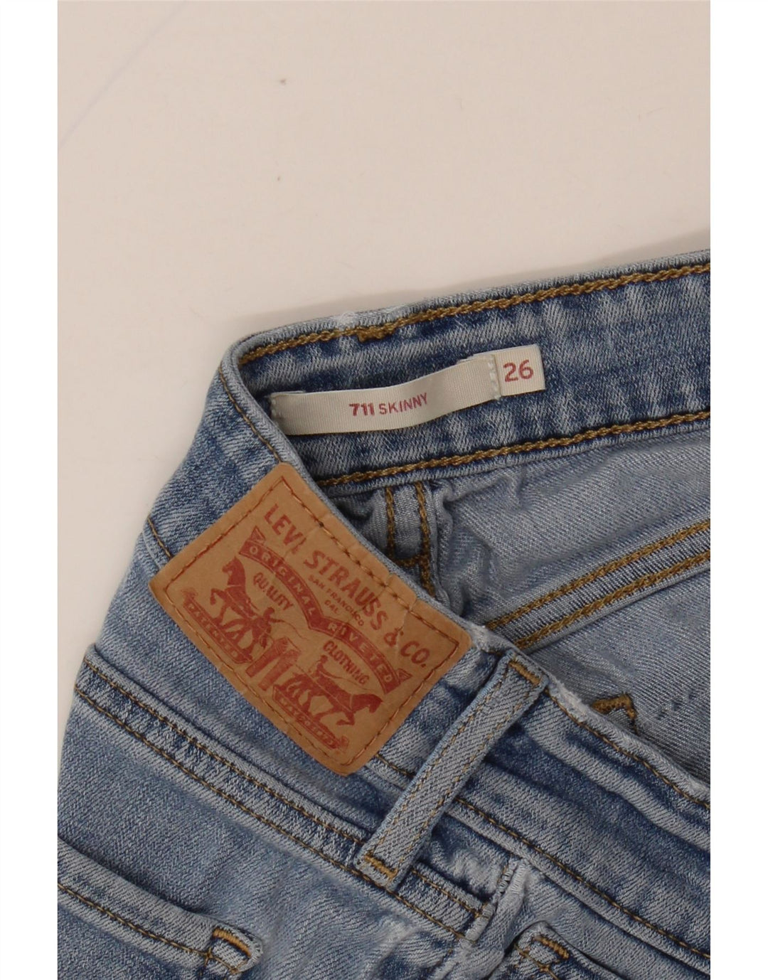 Blugi skinny 711 pentru femei LEVI'S W26 L26 albastru
