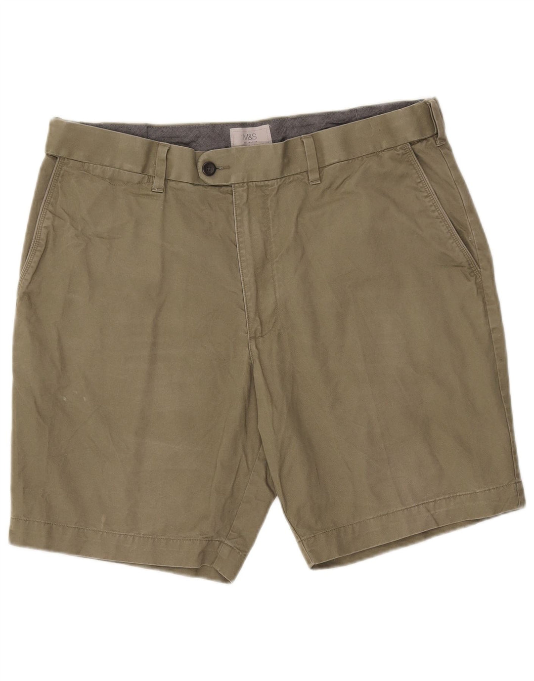 Pantaloni scurți chino pentru bărbați Marks & Spencer W38 XL, bumbac verde