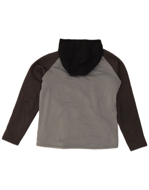 Berghaus Pulover cu capota cu fermoar pentru băieți 14-15 ani, gri, poliester color bloc