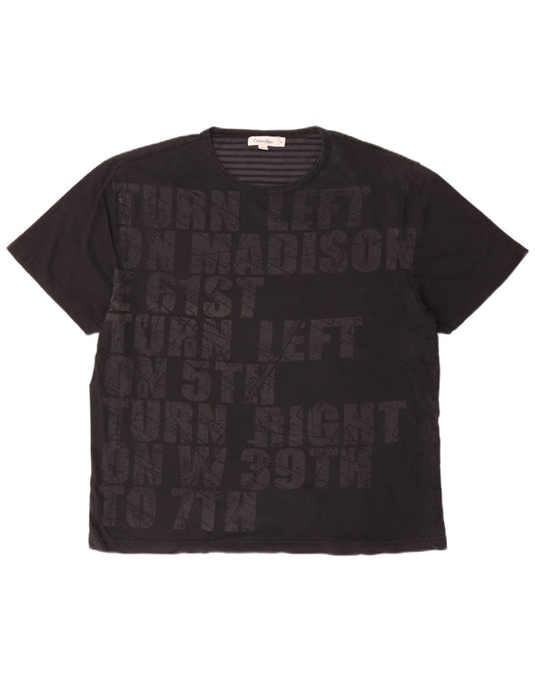 Tricou grafic pentru bărbați CALVIN KLEIN Top XL Bumbac negru